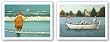Ladies of the Lake and Surfside Fishing Set by Lowell Herrero 16"x12" Art Print Poster