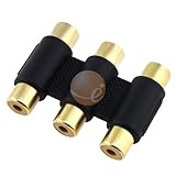 Female to Female 3-RCA Coupler