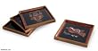 Glass coasters, 'Birds of Inca Myth' (set of 4)