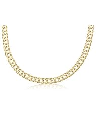 14k Italy Yellow Gold 3.6mm Double Open Curb Link Chain Bracelet 7" Inches