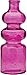 Luna Bazaar Small Vintage Glass Bottle (7-Inch, Genie Design, Fuchsia Pink) - Flower Bud Vase - For Home Decor, Party Decorations, and Wedding Centerpieces