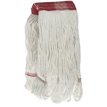Wilen A02501, J W Atomic Loop Wet Mop, Small, 5" Mesh Band, Natural (Case of 12)