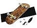 Teak Tuning Prolific Complete Fingerboard with Upgraded Components - Pro Board Shape and Size, Bearing Wheels, Trucks, and Locknuts - 32mm x 97mm Handmade Wooden Board - Cloud Nine Engraved Edition