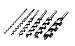 Irwin 49998 6 Piece 1/4-Inch to 1-Inch Solid Center Auger Bit Assortment