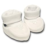 pantau.eu Babyschuhe, Erstlingsschuhe, Babysch�hchen Nicki 0-6 Monate, Wei�, kleine Blume Wei�