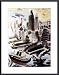 Manhattan, Art Poster by George Grosz, with Metal Frame, poster size: 27 x 19.75