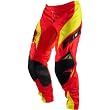Fox Racing Platinum Race Men's MotoX Motorcycle Pants w/ Free B&F Heart Sticker Bundle - Red/Yellow
