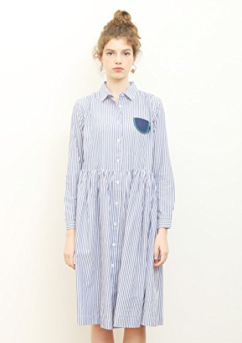 (グラニフ)graniph ミドルレングス長袖シャツワンピース ( オフホワイト )