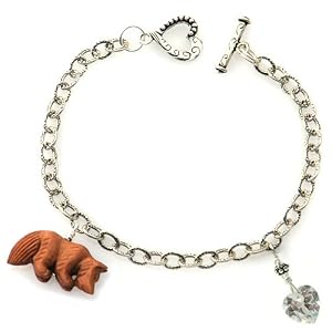 BELLA'S CHARM BRACELET with Wooden Wolf 8