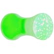 8 Gauge Green Neon Glitter Saddle Plug
