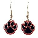 PAW EARRINGS BLACK/RED