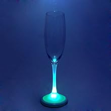 Fortune ProductsLG-6004 Lighted Champagne Real Glass, 2" Diameter x 10.3" Height, 10oz Capacity (Pack of 4)