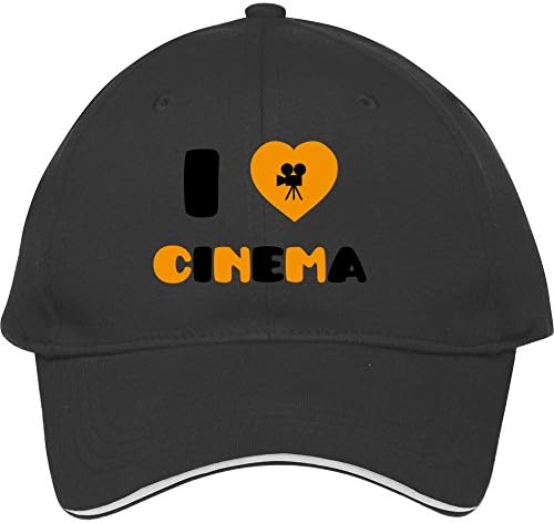 I Love Cinema Black Snapback Cap Hat For Male/female Baseball Cap Cotton Lucacald