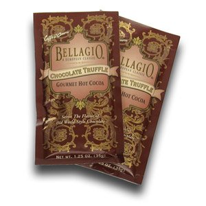 BELLAGIO Gourmet Mocha Hot Cocoa Chocolate - Chocolate Truffle 4 Pack by Caffe D