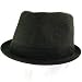 New Herringbone Upturn Brim Fedora Trilby Hat Black Large Extra Large