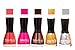 Fashion Bar Nail Polish in Pink,Rani Mazanta ,Chaclaty Brown,Glitter Gold ,Silver Shades RS.279.00