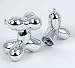 Silver Birthday Party Balloon Dog Salt & Pepper Shaker Set, Ceramic