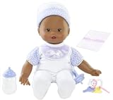 Little Mommy Real Loving Baby Cuddle & Coo Doll (African American) - Lavender Velour/White Outfit