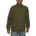 Mens Eddie Bauer Heavy Weight Thermal Sport Fleece Sweater / Outerwear with 1/4 Zip - Army Green (Size: XS)