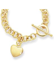 Toggle Art Collection Fancy Gold Bracelet ( 7.5 Inch )