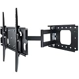 Mount-It! Single Arm Extra Extension Swiveling Tilting Articulating Full Motion Cantilever Wall Mount Bracket for Plasma LCD LED TVs (32-60") with FREE HDMI Cable (Electronics)