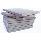 Glossy Cream Colored Set of 10 Ceramic Tiles 4 1/4" By 4 1/4" Each Great for Painting, Craft Projects, Mosaic Tile, Tile Projects