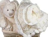 Designer Shawl & Bunny New Baby Gift Basket
