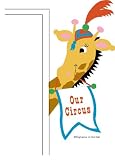 Circus Giraffe Paint by Number Wall Mural