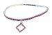 Anklet - A40 - Swarovski (tm) Crystal - Stretch ~ Rose with Diamond Charm