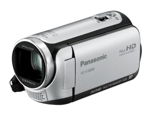 Panasonic デジタルハイビジョンビデオカメラ 内蔵メモリー8GB シルバー HC-V100M-S
