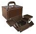 Health & Personal Care : Brown Makeup Train Case w/ Trays