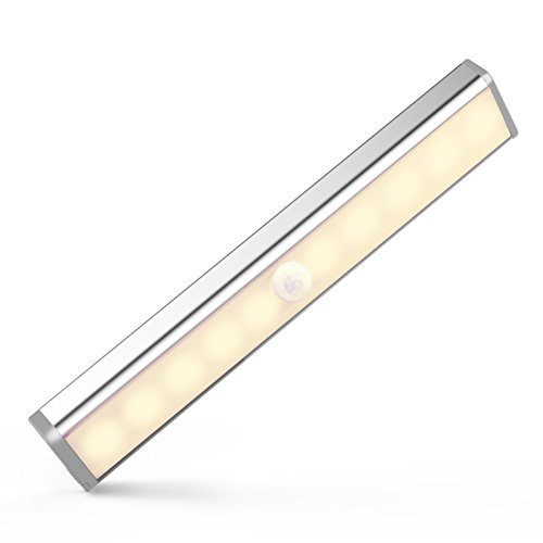 InnoGear Under Cabinet Lighting Counter Closet Light Warm White Motion Sensor Detector Magnetic Stick-on Tap Lights Battery Powered