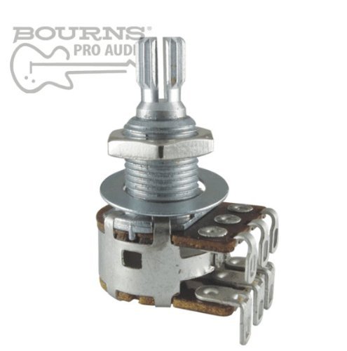 Bourns Mini Blend-Balance Guitar Potentiometer, 250K Dual MN Taper / Center Detent, Knurled Split Shaft On Sale