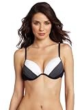 Bleu Rod Beattie Women's Block Star Underwire Push Up Bra Top, Jet Black, 10