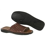 E.T Wright Men's Siracusa Brown Woven Slide Sandals 9B