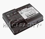 Rectangular battery with eight slit-type contacts on side.