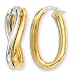 Jewelry : 14k Two-Tone Fancy Twisted Hoop Earrings