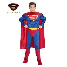 Super DC Heroes Deluxe Muscle Chest Superman Child's Costume