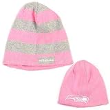 Seattle Seahawks Reversible Pink Rhinestone NFL Beanie