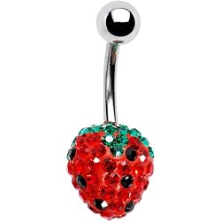 Strawberry Preciosa Crystal Evolution Belly Ring