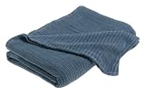 Faribault Mills Cable Chenille Cotton Queen Blanket, Wedgewood