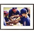 Little League Baseball Team in a Huddle Framed Photographic Poster Print, 29x21