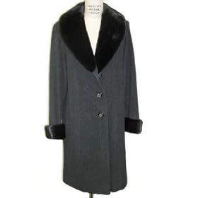 Buy 100% 17 Ounce Loro Piana Cashmere Straight Body Stroller w Mink Shawl Collar and Cuffs USA... by FursNewYork