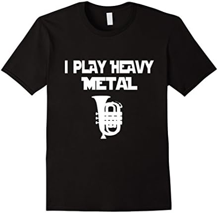 Men's I Play Heavy Metal Tuba Marching Band Geek Member T-Shirt Small Black