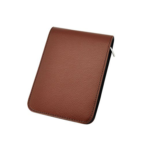 Fountain Rollerball Pen Case Holder PU Leather Case for 12 Pens - Brown