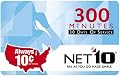 NET10 Refill Card - 300 Minute Airtime Card / 60 Days Access