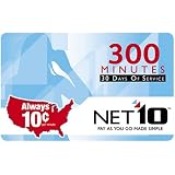 NET10 Refill Card - 300 Minute Airtime Card / 60 Days Access