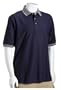 Mark VII Men's Short Sleeve Herringbone Knit Golf Shirt, navy, large