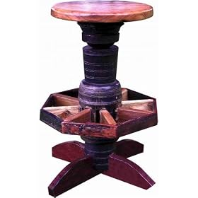 Rustic Teak Wood Rodeo Bar Stool by Groovy Stuff Furniture
