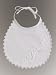 White Cotton Laced Christening Baptism Bib